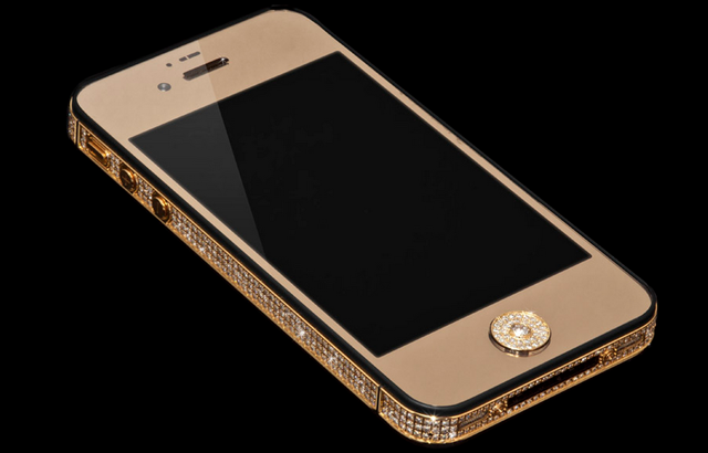 diamond and gold encrusted iPhone 5 1