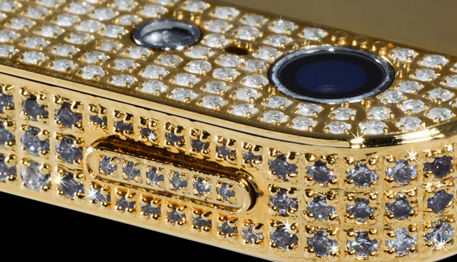 diamond and gold encrusted iPhone 5 6