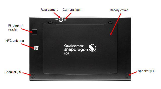 Snapdragon 805 reference tablet back