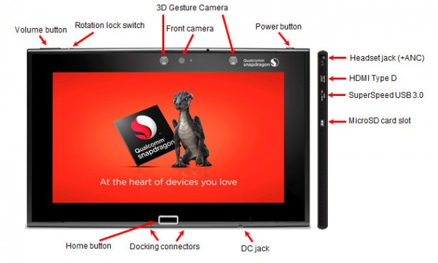 Snapdragon 805 reference tablet front