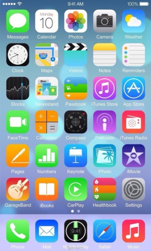 iOS 8 screenshot leak