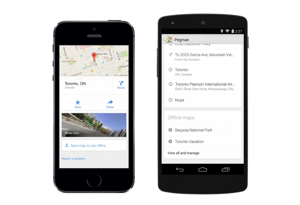 Google Maps update offline support