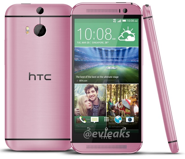 Pink HTC One M8 leaks