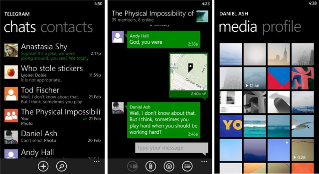 Telegram Messenger for Windows Phone