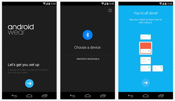 Android Wear companion app