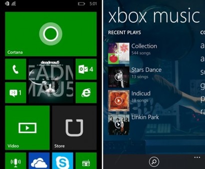 Windows Phone 8.1 update 1 Xbox Music