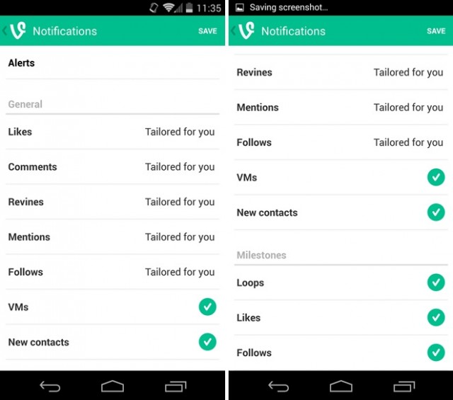 Vine Android app updated