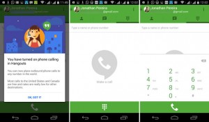 google hangouts android dialer