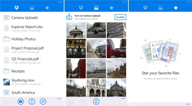 Dropbox Windows Phone