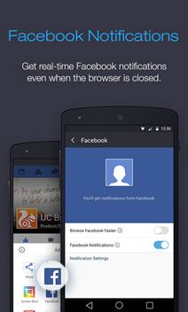 UC Browser Facebook notifications