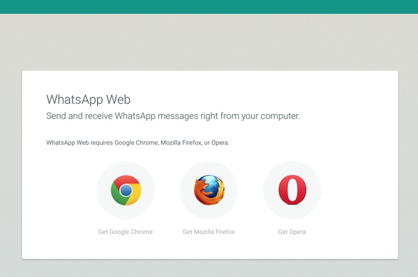 WhatsApp web now supports Firefox and Opera