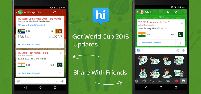 Hike partners with CricBuzz, brings Cricket World Cup updates to users Hike partners with CricBuzz, brings Cricket World Cup updates to users