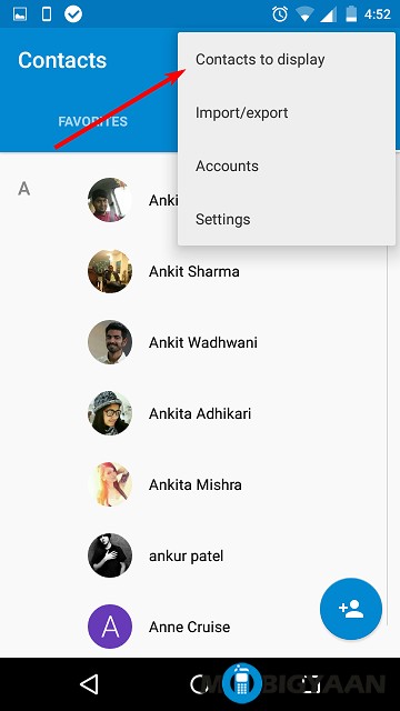 How to display Contacts with Phone Numbers only on Android (1)