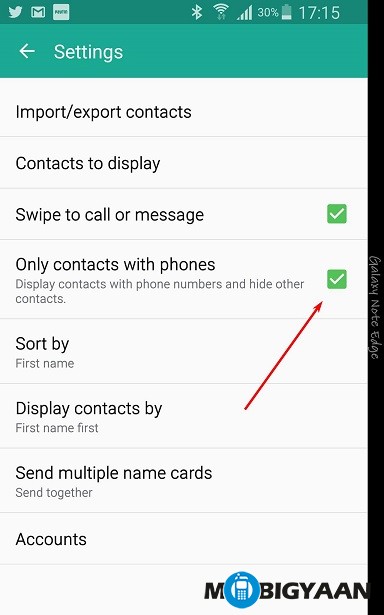 How to display Contacts with Phone Numbers only on Android