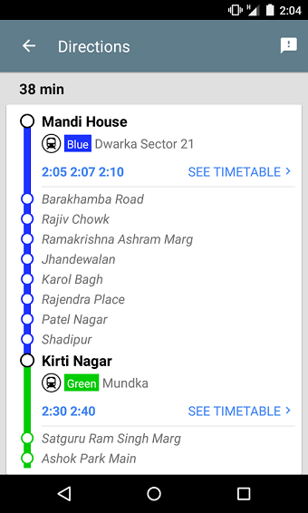 Delhi's new Public Transport App from Google (2)