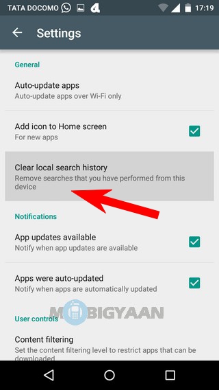 How to clear search history from Google Play (7)