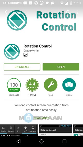 Force screen orientation of Android devices