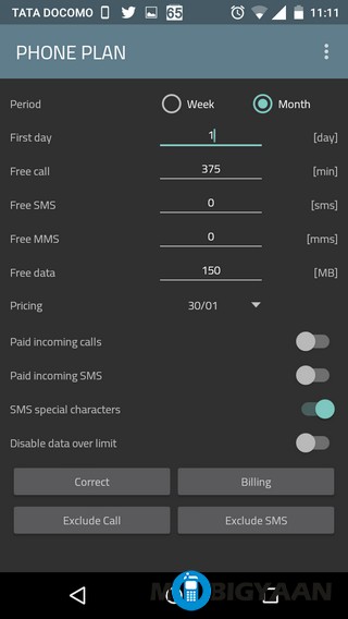 monitor postpaid bills