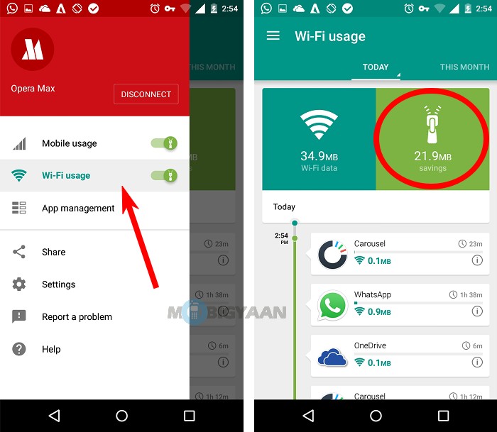 How to save Mobile Data using Opera Max (2)