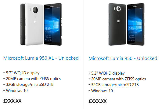Microsoft-Lumia-950-and-950-XL-UK-Store-listing