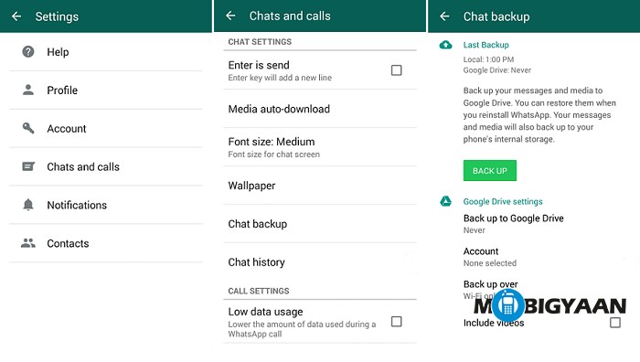 whatsapp chat backup iphone to google drive