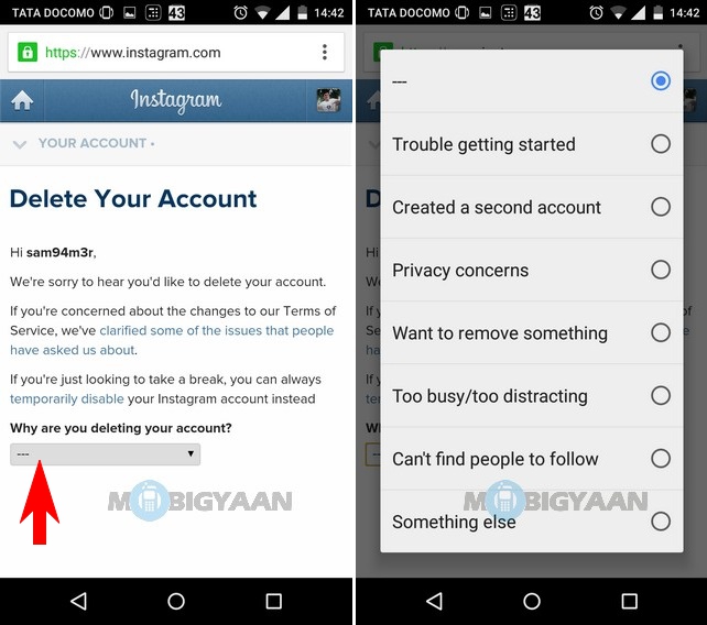 how to delete second instagram account on android how to delete second instagram account on android