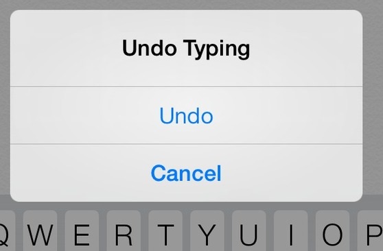 how to undo text on iphone or ipad