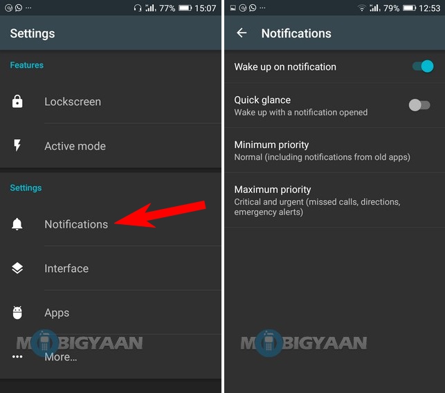 How to check notifications without unlocking the device