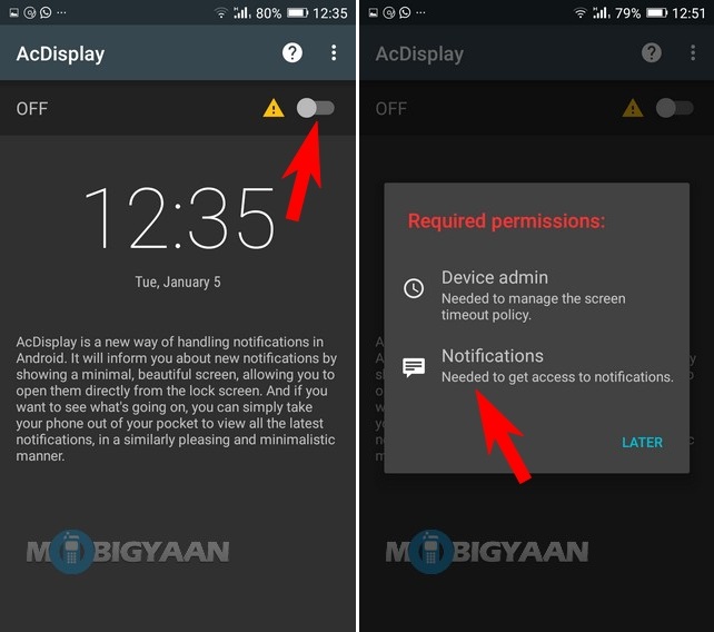 How to check notifications without unlocking the device