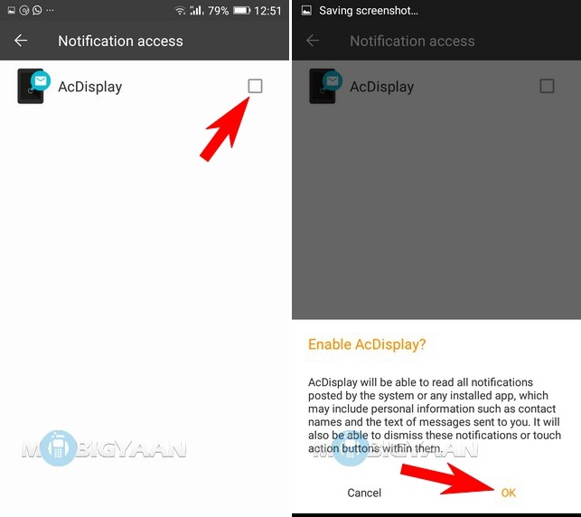 How to check notifications without unlocking the device