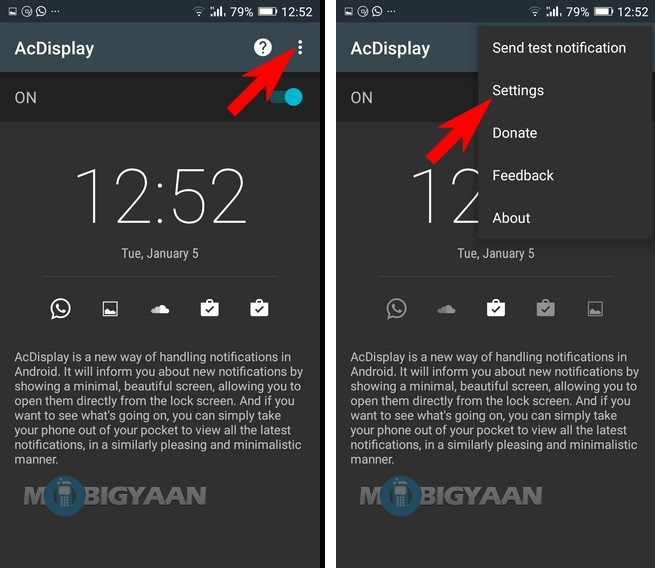 How to check notifications without unlocking the device