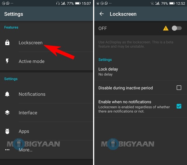 How to check notifications without unlocking the device