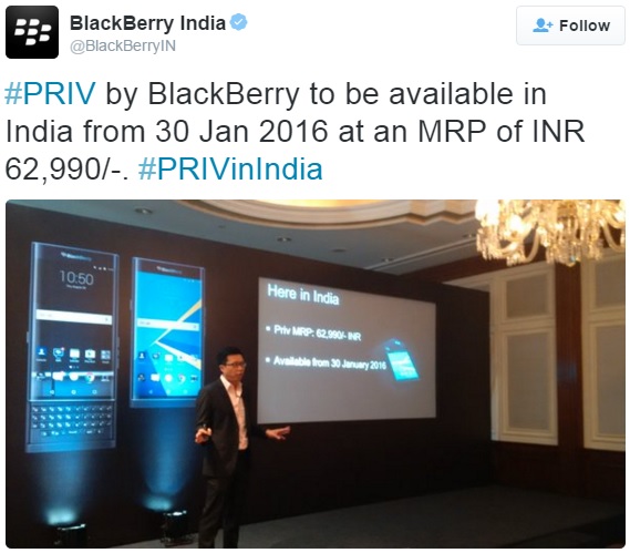 blackberry-priv-india-launch-tweet