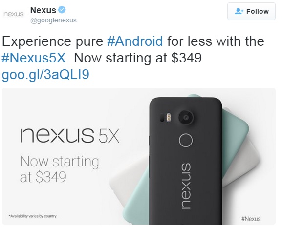 nexus-5x-price-slash-tweet