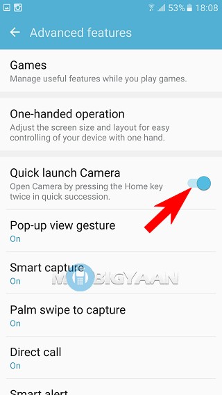 How to enable quick camera on Samsung Galaxy S7 [Guide] (2)