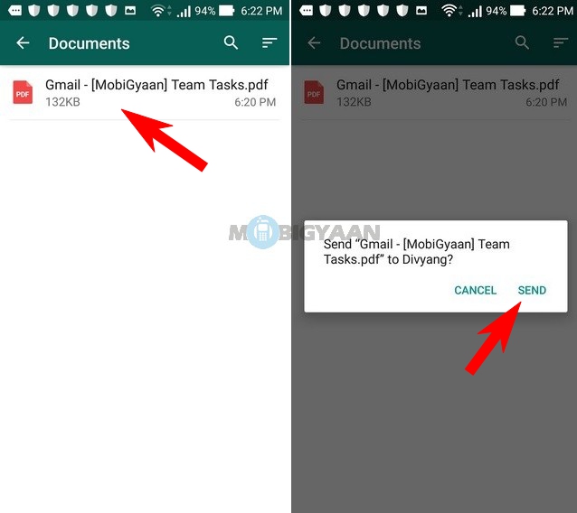 share pdf documents on whatsapp