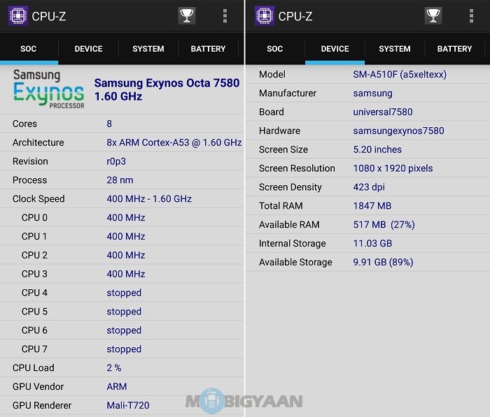 Samsung Galaxy A5 (2016) Review 17 Samsung-Galaxy-A5-2016-review-cpu-z-stats