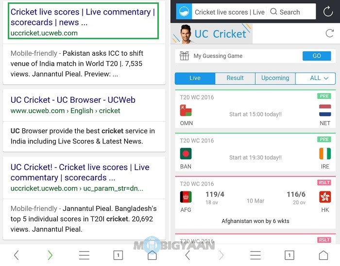 Uc cricket score live deals