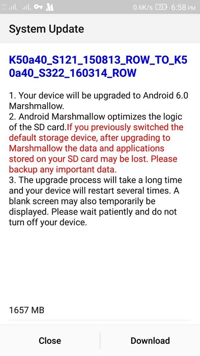 lenovo-k3-note-marshmallow-update-size-india