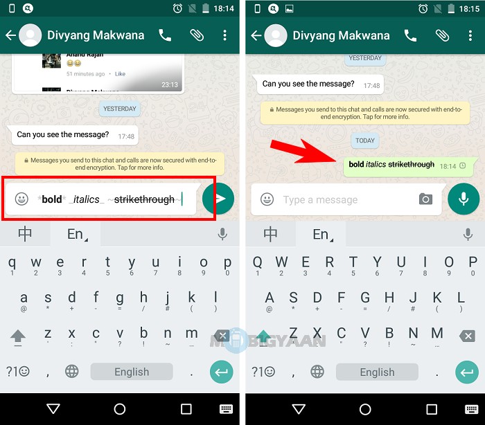 How to add Bold, Italics and Strike-through texts on WhatsApp [Guide]