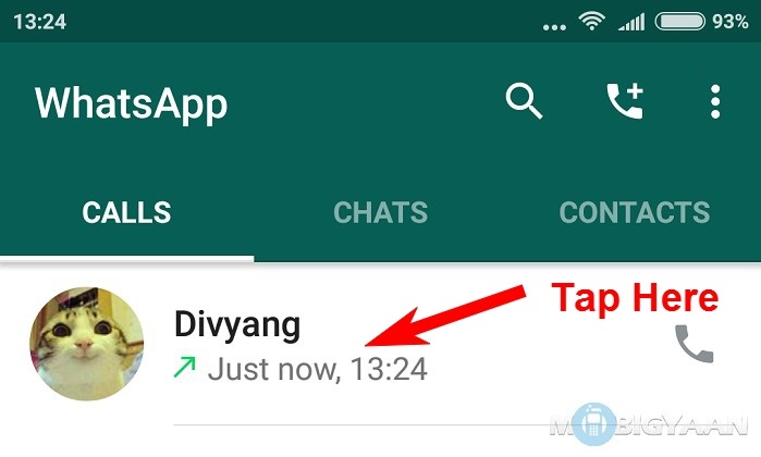 How to clear WhatsApp call logs (1)