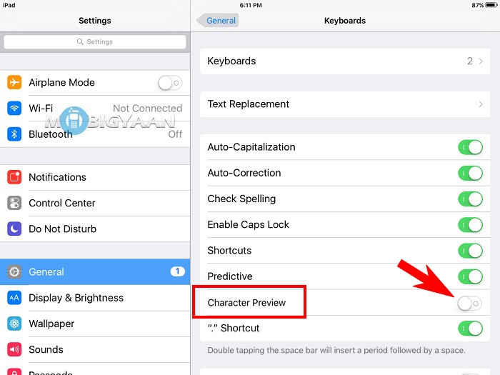 How to disable popup characters preview on iOS keyboard [Beginner's Guide] (3)