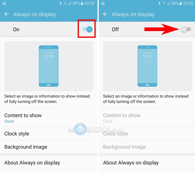 How to disable Always ON display on Samsung Galaxy S7 (1)