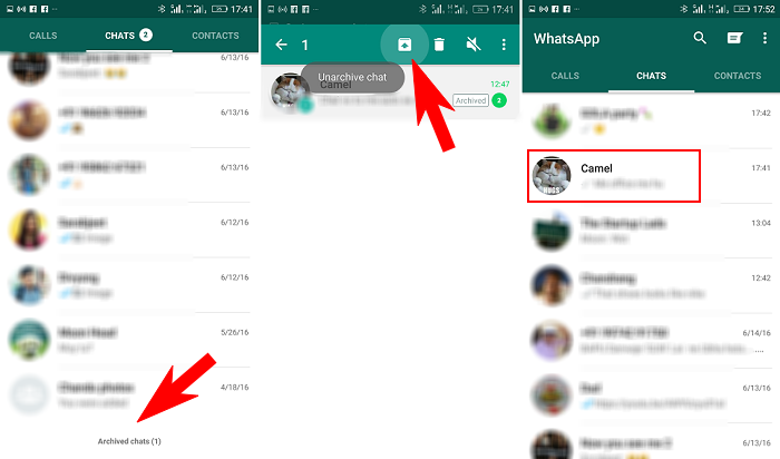 How to hide a whatsapp chat