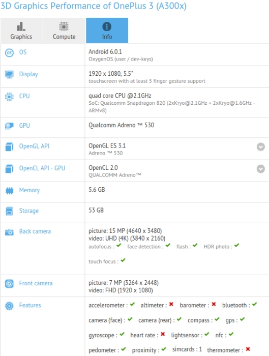 oneplus-3-gfxbench-listing-before-launch