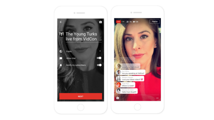 Live streaming coming to YouTube app soon