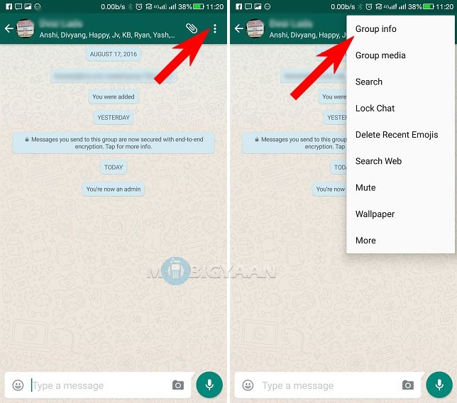 how to get a whatsapp group chat link