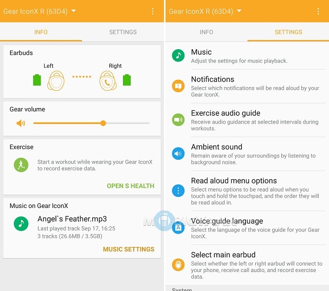 Samsung Gear User Interface