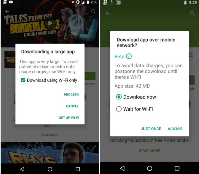 google play apps wont download over wifi