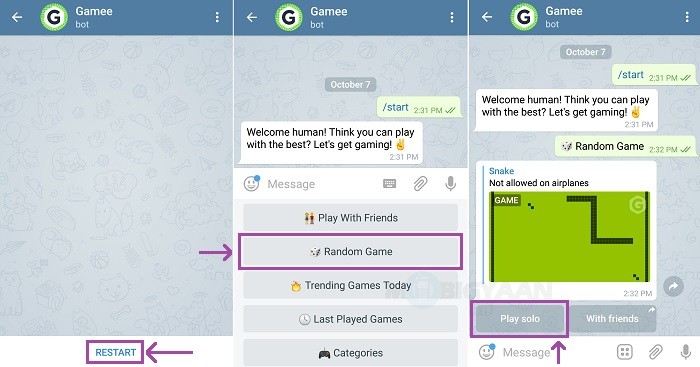 How to play games on Telegram
